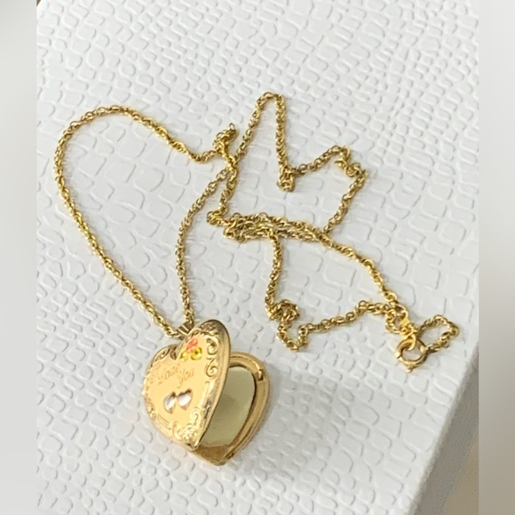 1/20 14K Gold I Love You Locket Pendant Necklace 16” - Picture 5 of 14